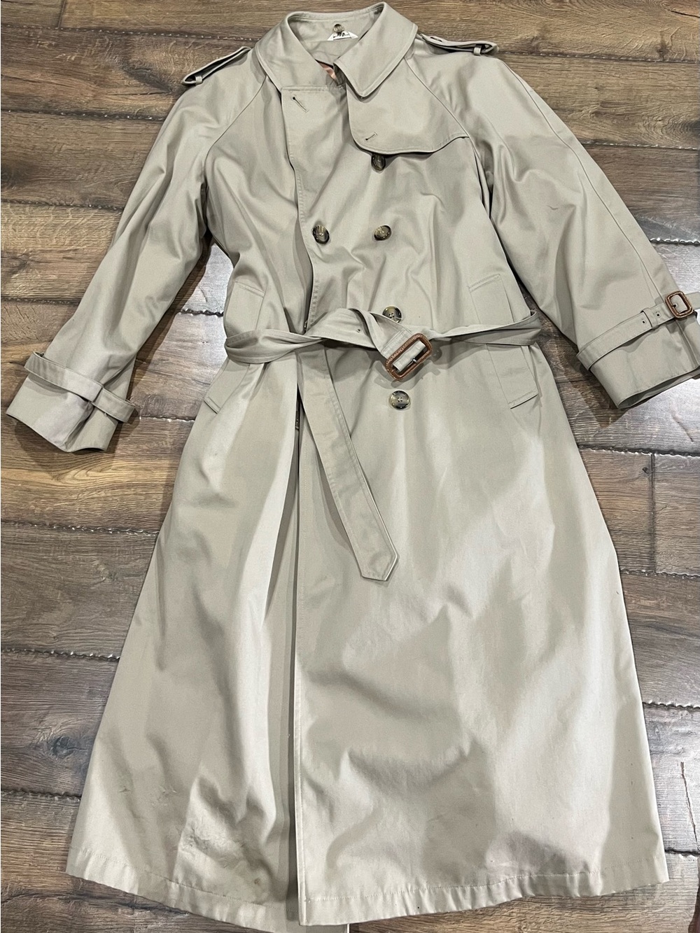 VTG 1990's EVAN-PICONE Long Trench Coat Size XL